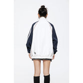 Unisex Jacket Vintage Sports Jacket Men's and Women's Stand Collar Jacket
